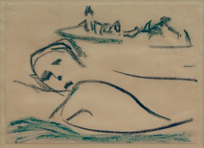 Untitled (Girl Swimming) by Ernst Ludwig Kirchner